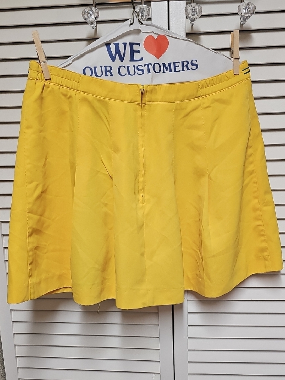 GUC Vintage Tail Yellow Golf/Tennis Skirt Blue Accent Sz 12 - Picture 5 of 6